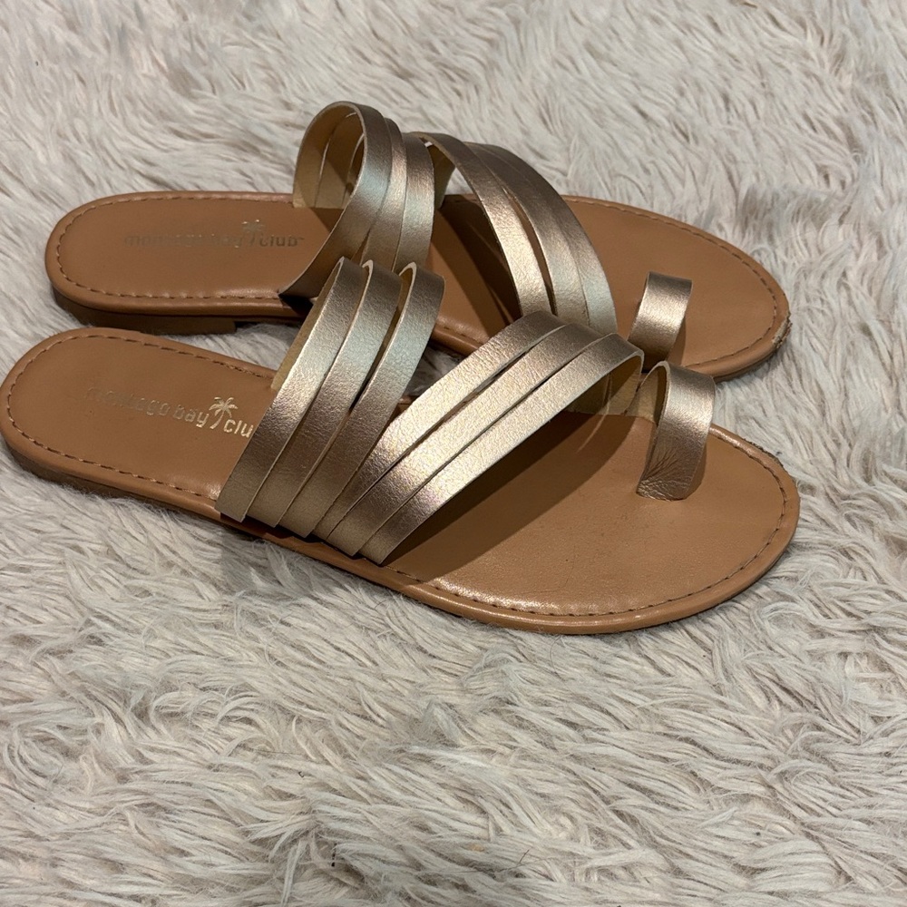 Montego Bay Club Gold Strappy Sandals